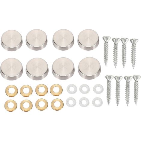Clous à miroir en acier inoxydable de 16 mm avec capuchon à vis (8 pièces) (1/5)