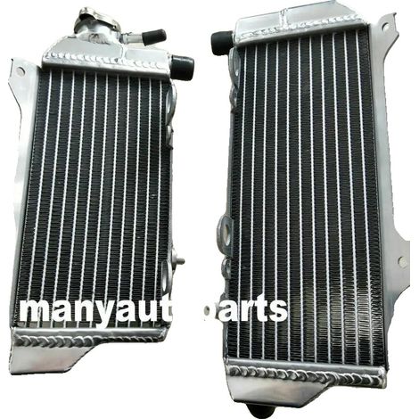Radiador de aluminio, compatible con Suzuki RMZ450 RM-Z 450 2018-2024, 2,5 kg, 40 % más de capacidad de refrigeración, depósitos soldados con TIG. (1/4)