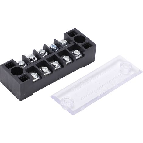 Borne de raccordement TB-1505L, 5 connexions, 600V 15A, double rangée, bornier à vis pour coffret et armoire de distribution (1/5)