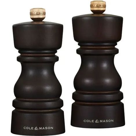 COLE ET MASON Coffret 2 moulins sel et poivre 13 cm Chocolat - London