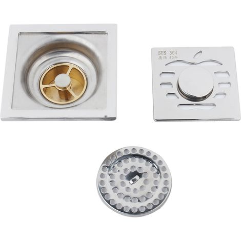 Bonde de douche en acier inoxydable, siphon de sol, évacuation des eaux usées, salle de bain, cuisine, balcon (1/5)