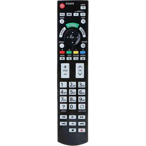Télécommande de remplacement N2QAYB000936 pour téléviseur, compatible avec modèles Panasonic, télécommandes TV universelle de rechange, fonctionne pour TV Plasma et LCD, noir, avec boutons de navigati (1/5)