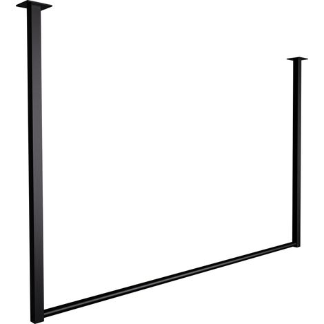 Appendiabiti/portabiti sospeso 120x80 cm acciaio verniciato a polvere nero 100009043