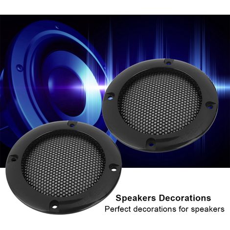 Grille de Protection pour Enceinte Auto, Cercle Noir en Acier 2 Pouces, Grille Décorative (1/5)