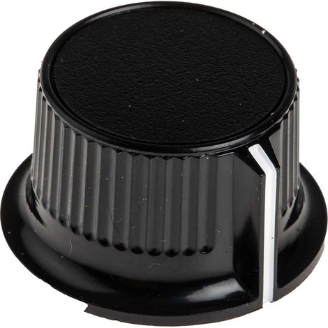 Bouton de potentiomètre RS PRO, Axe de 6mm, Diamètre de 28mm, Vis sans tête (1/2)