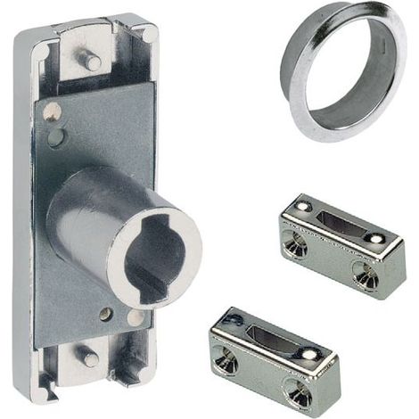 HETTICH PRESTIGE 2000 Zyl.-Schubstangenschloss Z23, links, ø18, Stahl vernickelt