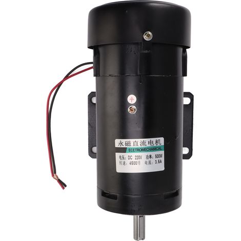 Moteur électrique à aimant permanent 500W DC220V 4500 tr/min, régulateur de vitesse pour perceuse, moteur à courant continu haute puissance, vitesse nominale 4500RPM, usage perçage. (1/5)