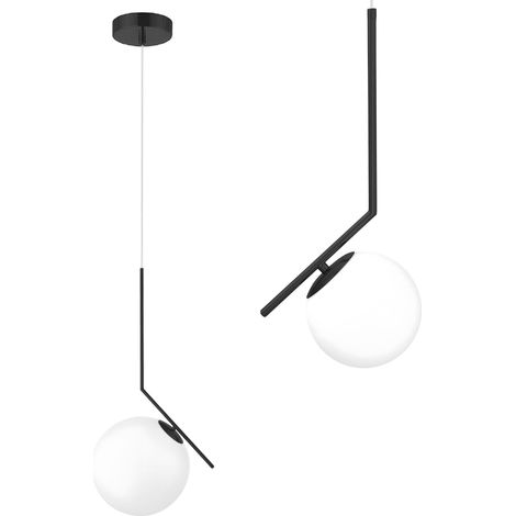 LÁMPARA COLGANTE TOOLIGHT G107-1W BLACK WHITE