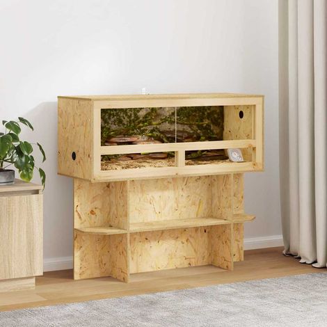 Terrarienbasis mit Regal Braun 100 x 40 x 50 cm OSB