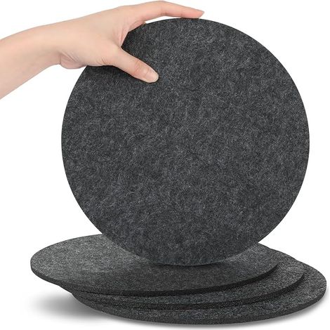 dessous de verre en feutre pour casseroles, verres, vases et bols – Protection de table en feutre rond Ø 25 cm / anthracite (1/5)