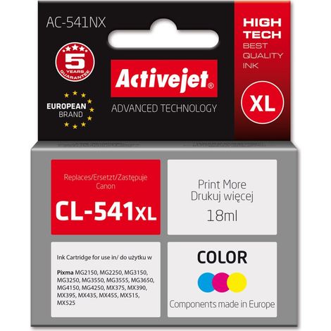 Inchiostro Activejet per Canon CL-541XL (nuovo modello AC-541NX)