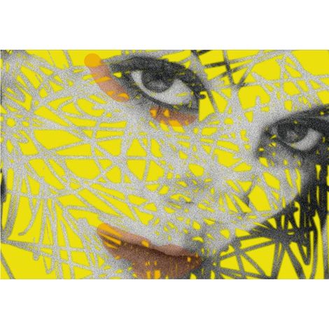 Face, photo murale, 360x255 cm, 4 parts (1/2)