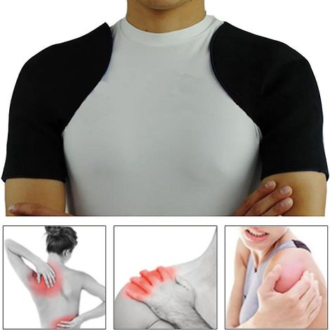Doppelte Schulterstützorthese für Erwachsene, Schutzorthese bei Verletzungen oder Arthritis, verstellbar – L (1/5)