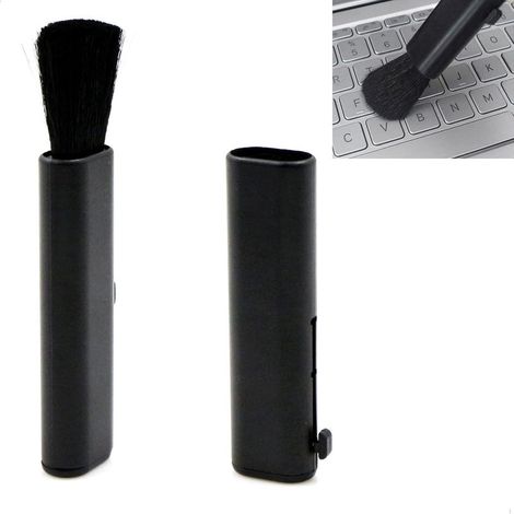 Nettoyage Climatisation Voiture Pinceaux - Télescopiques Outils pour Nettoyer Les Bouches D'aération de L'intérieur Ventilateur d'air Climatiseur Poussière Claviers, 2 Pièces, Noir (1/5)