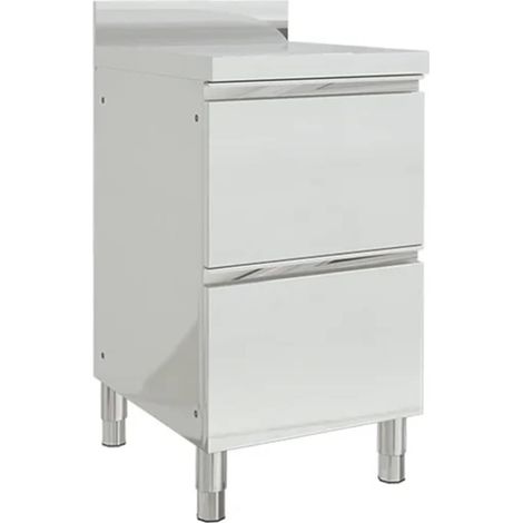 Armoires de cuisine commerciale 2 pcs Design moderne, Armoire Etagère de rangement, Acier inoxydable OIB8891E (1/4)