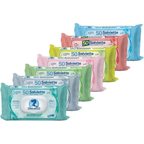 SALVIETTE DETERGENTI 'SANO E BELLO' profumazione al muschio bianco