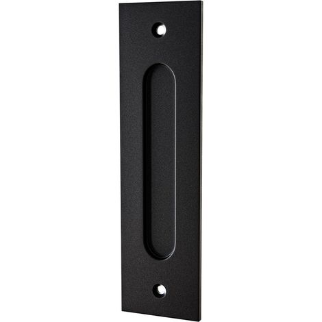 Poignée de porte coulissante à mortaiser - 220 x 60 mm acier noir - Pour portes de 25 à 45 mm - Installation discrète et sûre - SD040 (1/5)