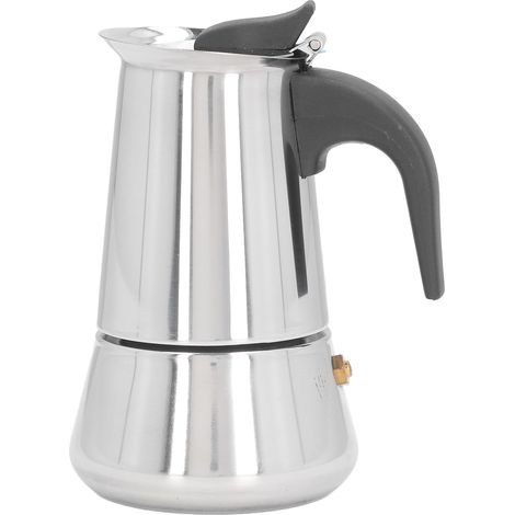 Cafetière italienne, cafetière à filtre, grande capacité, acier inoxydable, cafetière Moka pour usage domestique, 2 tasses (100 ml) (1/5)
