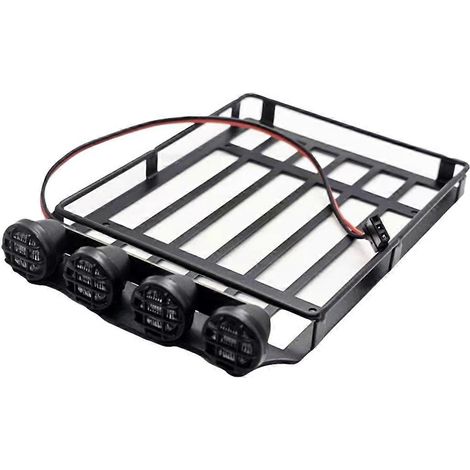 Barres de toit porte-bagages avec cadre de voiture et éclairage LED rond (1/5)