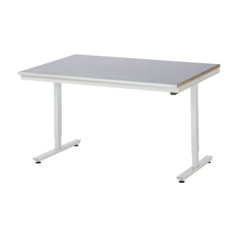 RAU Arbeitstisch adlatus 150 elektrisch höhenverstellbar Arbeitsplatte mit Stahlblechbelag 1500 mm x 1000 mm
