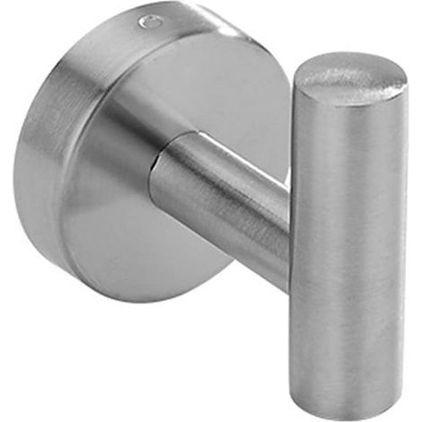 Porte Torchon Salle de Bain Serviette Crochet Robe Clé Crochet Douche Cuisine Tenture Murale Crochets Mural 304 en Acier Inoxydable argent 2pcs (1/3)