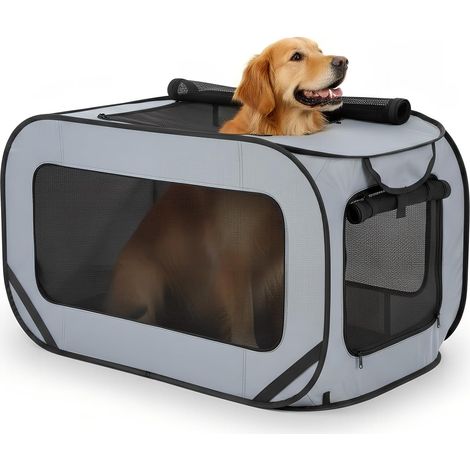 Parc pour Chien, Parc Pliable 94 53 53 cm pour Animaux, Portes Doubles Enclos Chat Chiot Pliable Imperméable Fermeture Éclair pour Intérieur, Extérieur, Voyage, Camping, Activités en Plein Air (1/5)