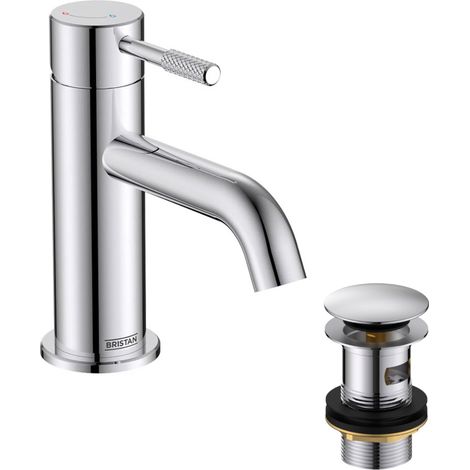 Bristan Molida Eco Start Basin Mixer Tap with Clicker Waste - Chrome