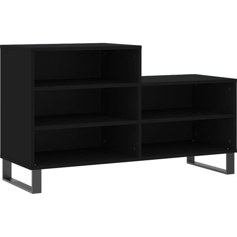 Maison Exclusive - Zapatero madera contrachapada negro 102x36x60