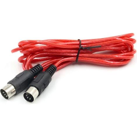 Câble d'extension MIDI 5 broches mâle-mâle pour piano électrique, guitare, instrument, câble PC, 3 m (1/4)