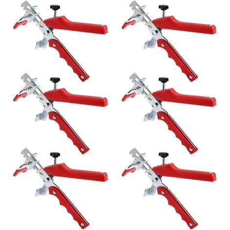 Système de 6 pinces professionnelles de nivellement de carrelage, ensemble de niveleurs manuels pour la pose de carrelage en céramique (1/5)
