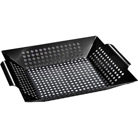 Panier À Grillade - Acier Au Carbone - Pour Légumes Poisson Et Viande - Convient À Tous Types De Barbecues - 1 Pièce (1/5)