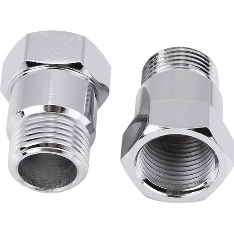 Set mit 2 M18x1,5 32mm Verlängerungskappenadaptern für O2-Sauerstoffsonde, silberfarben, Gewindeverlängerung (1/5)