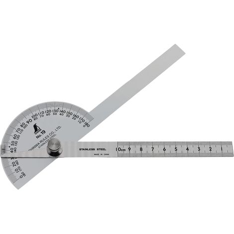 Rapporteur d'angle 90o. , 10cm, No.19 - Shinwa 62490