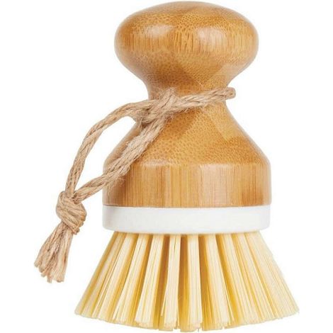 Brosse de nettoyage de cuisine à poils souples pour un dégraissage efficace des casseroles, poêles, éviers et plaques de cuisson. Avec une cordelette. (1/5)