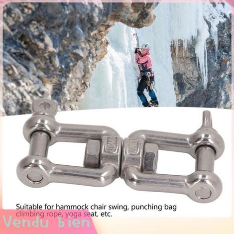 Garosa Manille à double mâchoire 304 Stainless Steel Double Jaw Shackle Rustproof Universal Jaw sport materiel 10mm / 0,4 pouces (1/5)