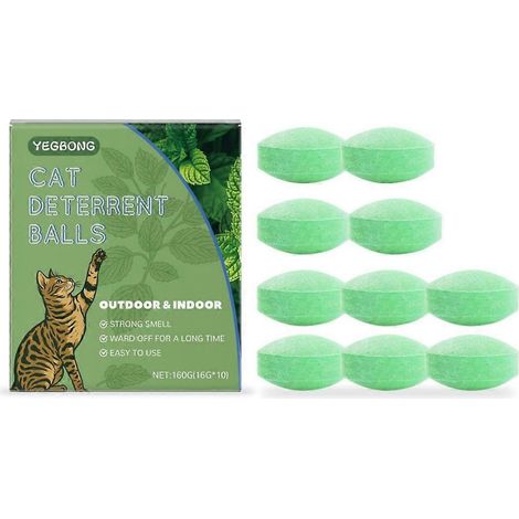 Répulsif pour chats d'extérieur et d'intérieur, lot de 10 sachets. Répulsif naturel pour chats afin d'éloigner les chats de la pelouse, de la cour et du jardin. (1/4)