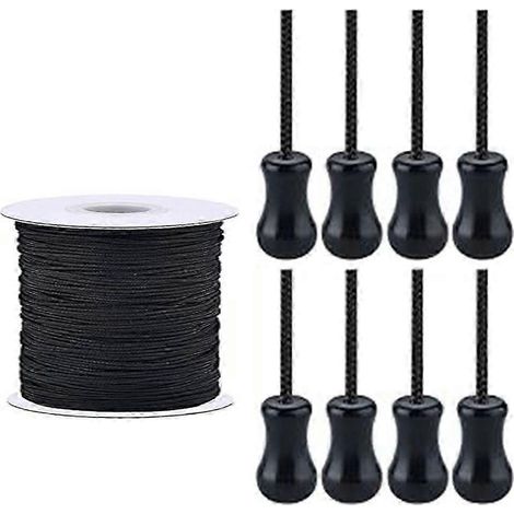 1,8 mm schwarze Zugschnur für Rollos und Jalousien, Zubehör für Vorhangdekorationen (1/5)