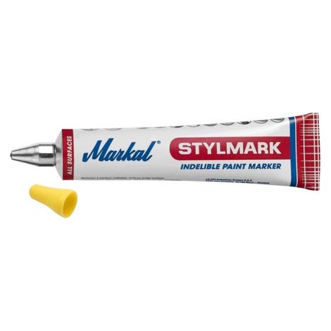 Marqueur peinture indelebile tube 50ml jaune Wilmart