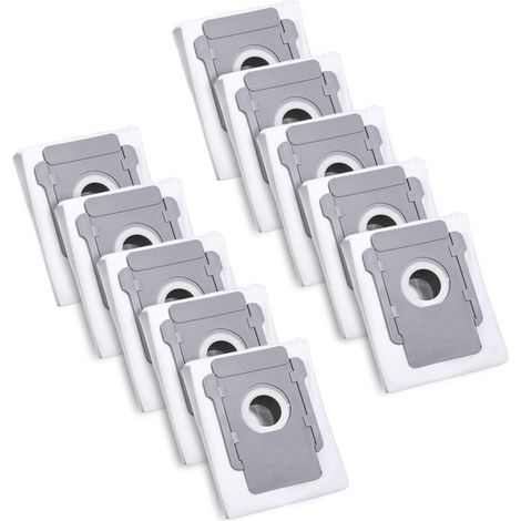 10 Sacs d'aspirateur pour iRobot Roomba i7 i7+ i3 i3+ i4 i4+ i6 i6+ j7 j7+ i8 i8+S9 S9+ E5 E6 E7 Clean Base, Sac à Poussière de Rechange Accessoire pour Allen Aspirateur (1/5)