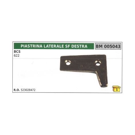 Piastrina dente doppio SF destra per motofalciatrice bcs 622