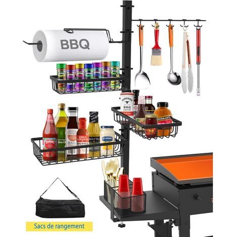 Panier de Barbecue. Accessoires Grille Barbecue pour Camping-Car. Cuisine Camping. extérieur. Idee Cadeau Homme/Papa - (1/5)