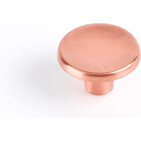 Boutons Meuble Oro Rosso Mat Design Moderne, Finition Or Rose Mat, ø35mm - Rei (1/4)