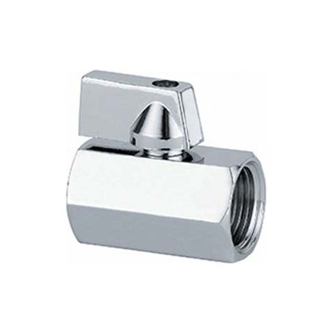 VALVOLA MINI A SFERA X SCALDACQUA WORKIT - OTTONE CROMATO 3/8FF- 5 pezzi