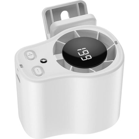 Petit ventilateur portable à clipser - Affichage LED - Ventilateur de voiture avec 199 vitesses - Pour camion, berline, pickup, SUV, camping, voyage, pique-nique, jardinage, pêche (1/5)
