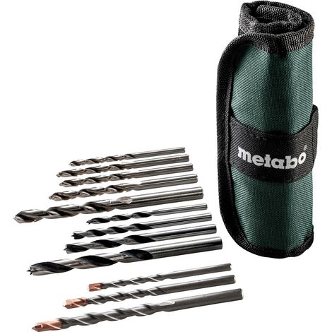 Metabo Bohrersortiment SP Set 13-teilig Holz Metall Stein Rolltasche 626728000