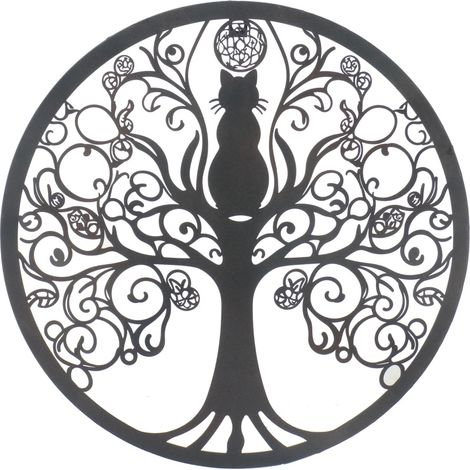 Signes Grimalt Adorno Pared Jardín Adorno Pared  Adorno Pared Arbol Apliques Metal Gris 1x60x60cm 34323