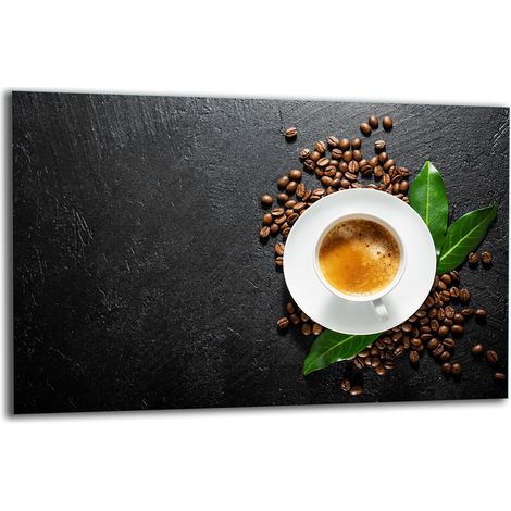 PLAQUE DE PROTECTION EN VERRE POUR CUISINIÈRE 80x52 CAFÉ (1/5)