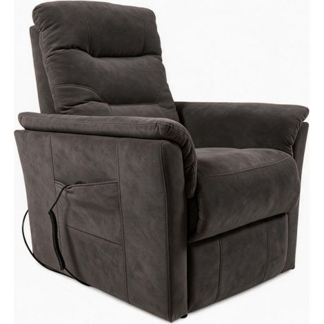 Poltrona Alzapersona Alessia 2 Motori in Nabuk Grigio Elefante – Comfort, Relax e Autonomia