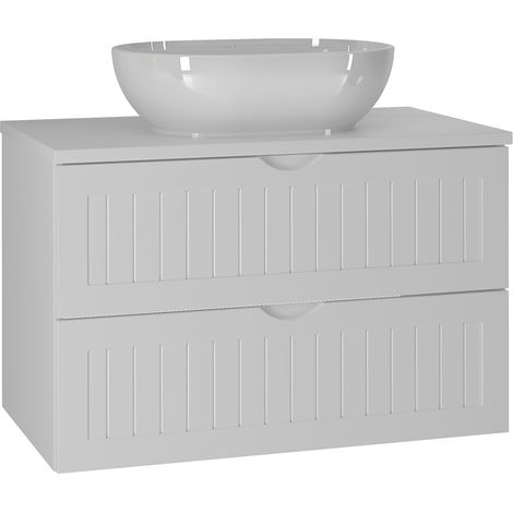 Mueble lavabo individual 80cm Soline Blanco (1/5)