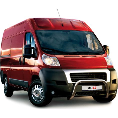 Pare-Buffle Avant Pour Fiat Ducato 2006-2016 en Acier Inoxydable Argent (1/5)